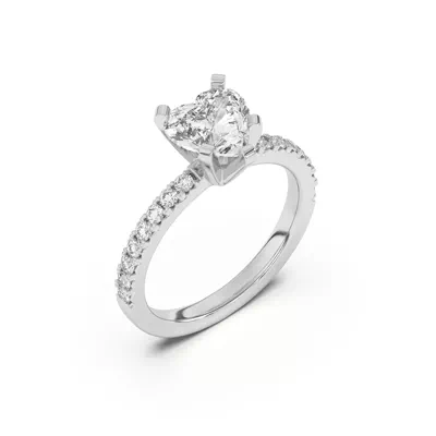 Riley Classic Pavé Diamond Engagement Ring