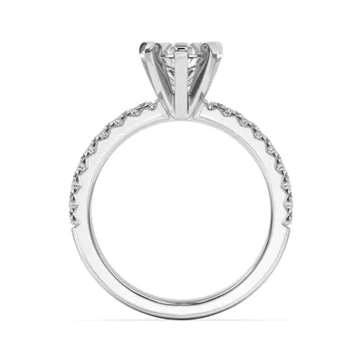 Riley Classic Pavé Diamond Engagement Ring