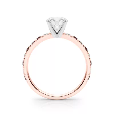 Riley Classic Diamond & Ruby Engagement Ring