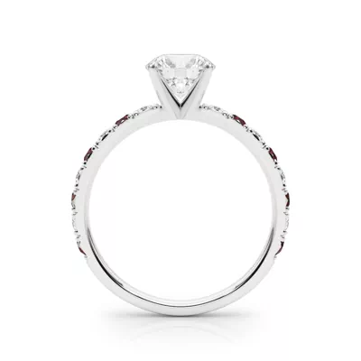 Riley Classic Diamond & Ruby Engagement Ring
