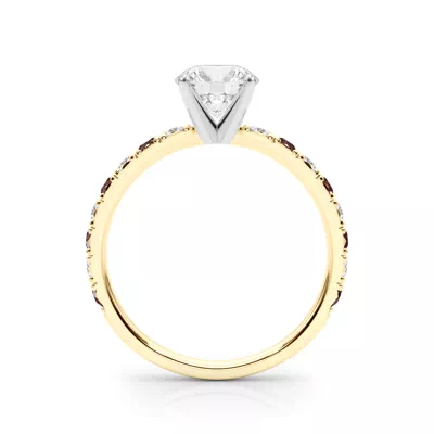 Riley Classic Diamond & Ruby Engagement Ring