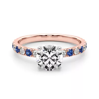 Riley Classic Diamond & Sapphire Engagement Ring