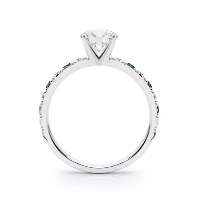 Riley Classic Diamond & Sapphire Engagement Ring