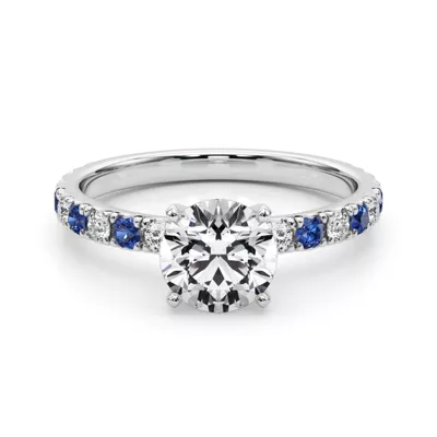 Riley Classic Diamond & Sapphire Engagement Ring