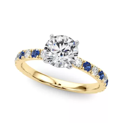 Riley Classic Diamond & Sapphire Engagement Ring