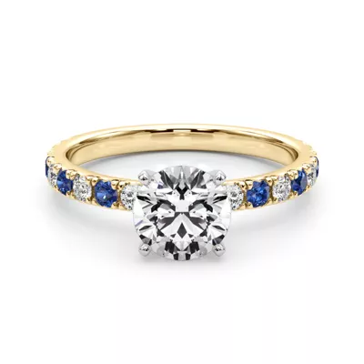 Riley Classic Diamond & Sapphire Engagement Ring
