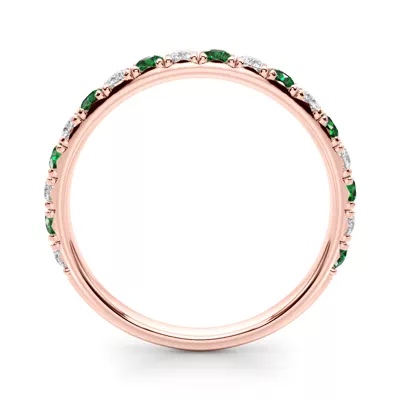 Riley Classic Diamond & Emerald Band