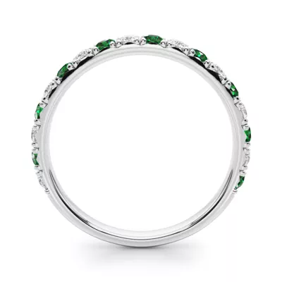 Riley Classic Diamond & Emerald Band