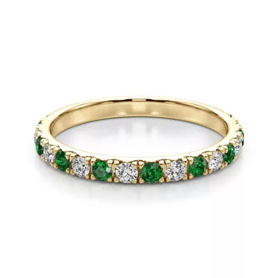 Riley Classic Diamond & Emerald Band