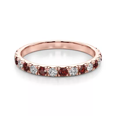 Riley Classic Diamond & Ruby Band