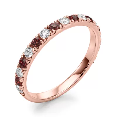 Riley Classic Diamond & Ruby Band