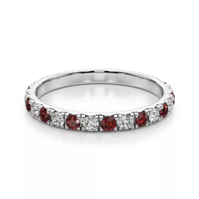Riley Classic Diamond & Ruby Band