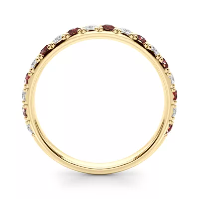 Riley Classic Diamond & Ruby Band