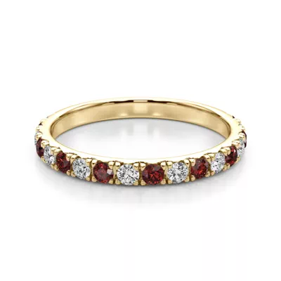 Riley Classic Diamond & Ruby Band