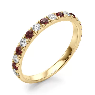 Riley Classic Diamond & Ruby Band