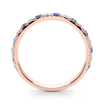 Riley Classic Diamond & Sapphire Band