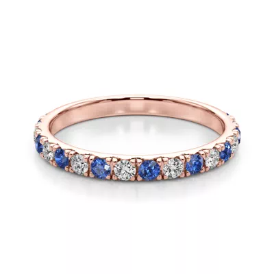 Riley Classic Diamond & Sapphire Band