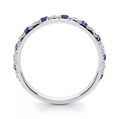 Riley Classic Diamond & Sapphire Band