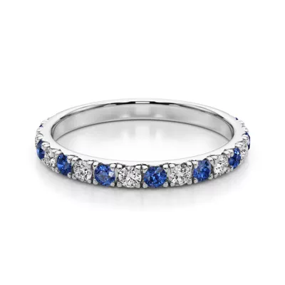 Riley Classic Diamond & Sapphire Band