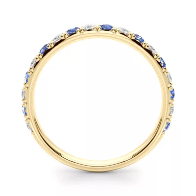 Riley Classic Diamond & Sapphire Band