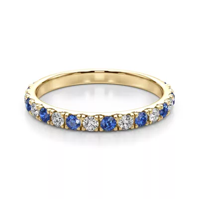 Riley Classic Diamond & Sapphire Band