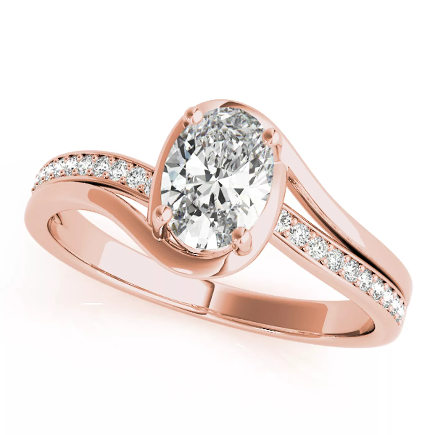 Rome Contemporary Oval Diamond Engagement Ring