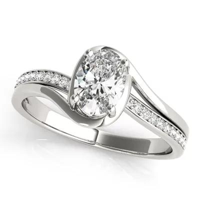 Rome Contemporary Oval Diamond Engagement Ring
