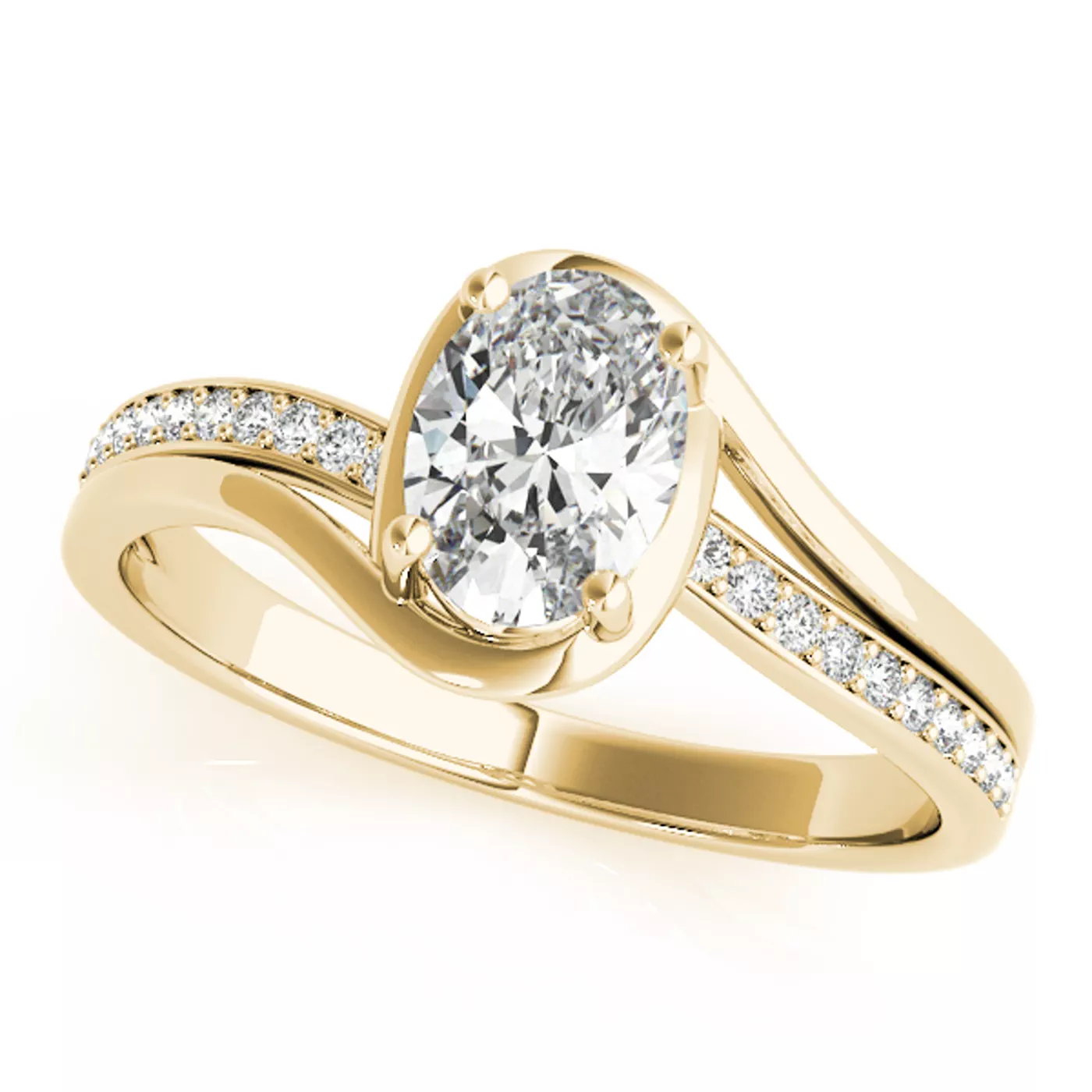 Rome Contemporary Oval Diamond Engagement Ring