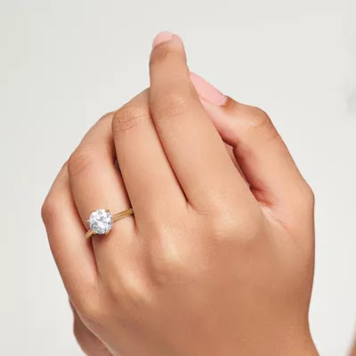 Audrey Classic 6 Prong Solitaire Engagement Ring