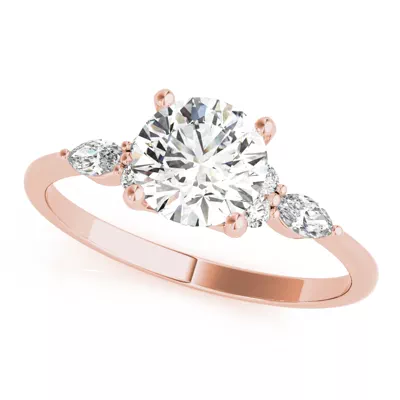 Paisley Marquise And Round Diamond Engagement Ring