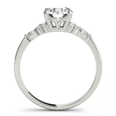 Paisley Marquise And Round Diamond Engagement Ring