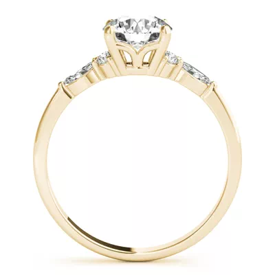 Paisley Marquise And Round Diamond Engagement Ring