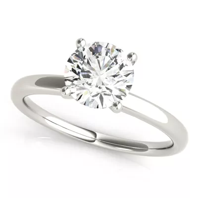 Violet 4 Prong Hidden Halo Engagement Ring