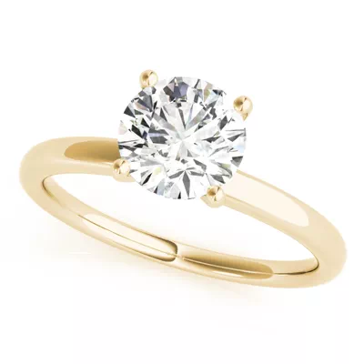 Violet 4 Prong Hidden Halo Engagement Ring