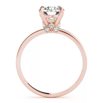 Flora Hidden Halo Engagement Ring