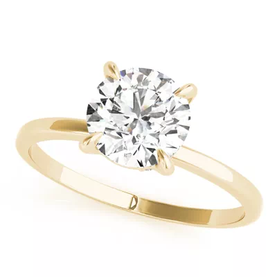 Flora Hidden Halo Engagement Ring