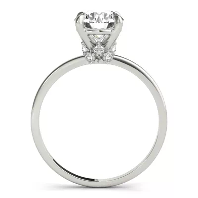 Flora Hidden Halo Engagement Ring