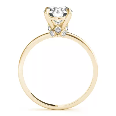 Flora Hidden Halo Engagement Ring