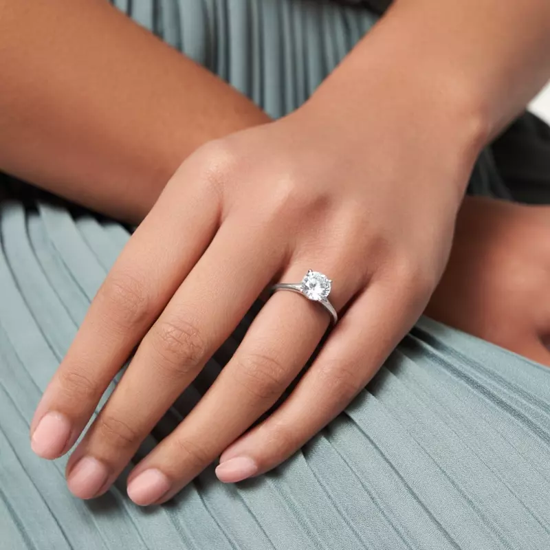 Platinum Ella Solitaire Engagement Ring