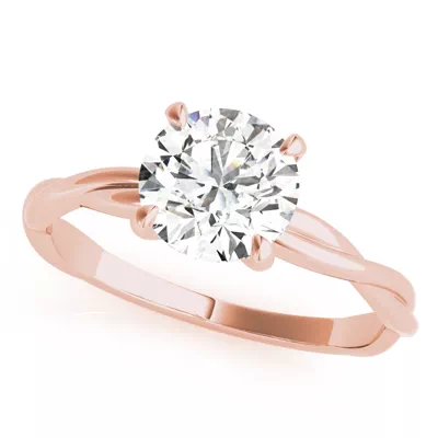 Celeste Solitaire Twist Engagement Ring