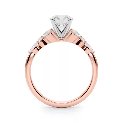 Willa Marquise And Round Diamond Engagement Ring