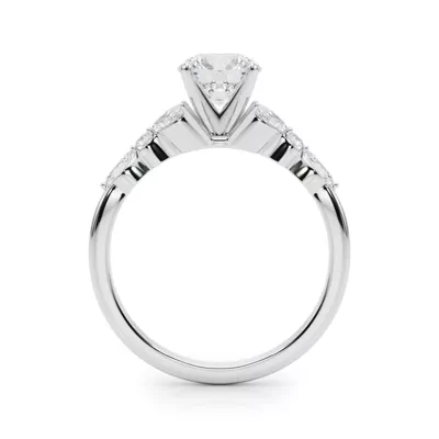 Willa Marquise And Round Diamond Engagement Ring