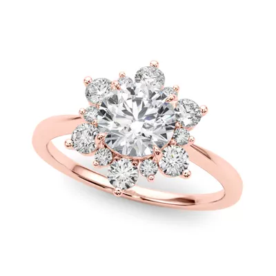 Jade Halo Engagement Ring