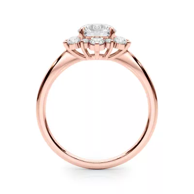 Jade Halo Engagement Ring