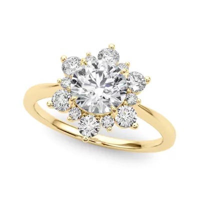 Jade Halo Engagement Ring