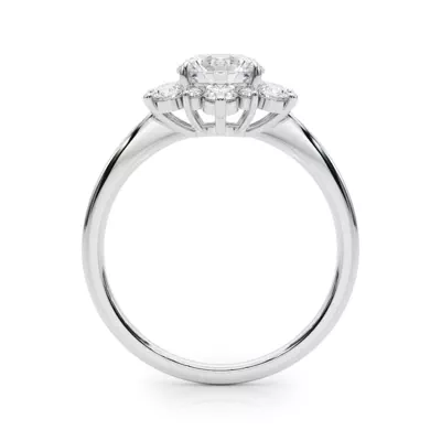 Jade Halo Engagement Ring