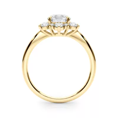 Jade Halo Engagement Ring