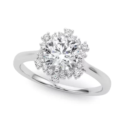 Ruby Halo Engagement Ring