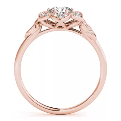 Gia Petal Halo Engagement Ring