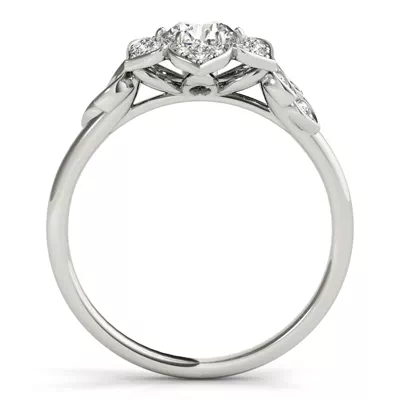 Gia Petal Halo Engagement Ring